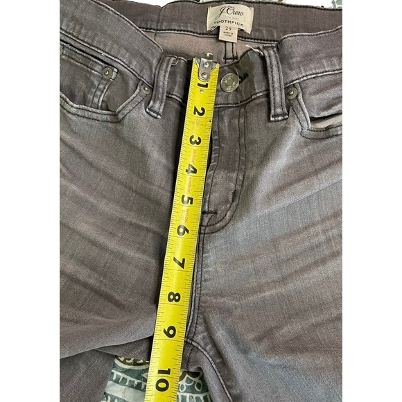 J Crew womens toothpick jeans gray size 29 stretch Mid rise‎ Skinny - Picture 10 of 14